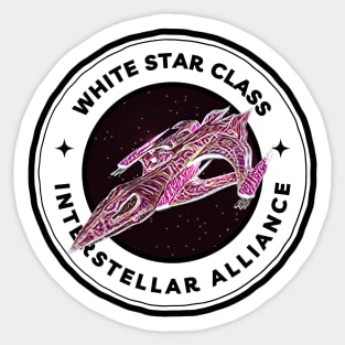 White Star Class - Interstellar Alliance - White - Sci-Fi - B5 Sticker